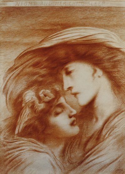 La Nuit et son enfant Sommeil, 1892 - Simeon Solomon